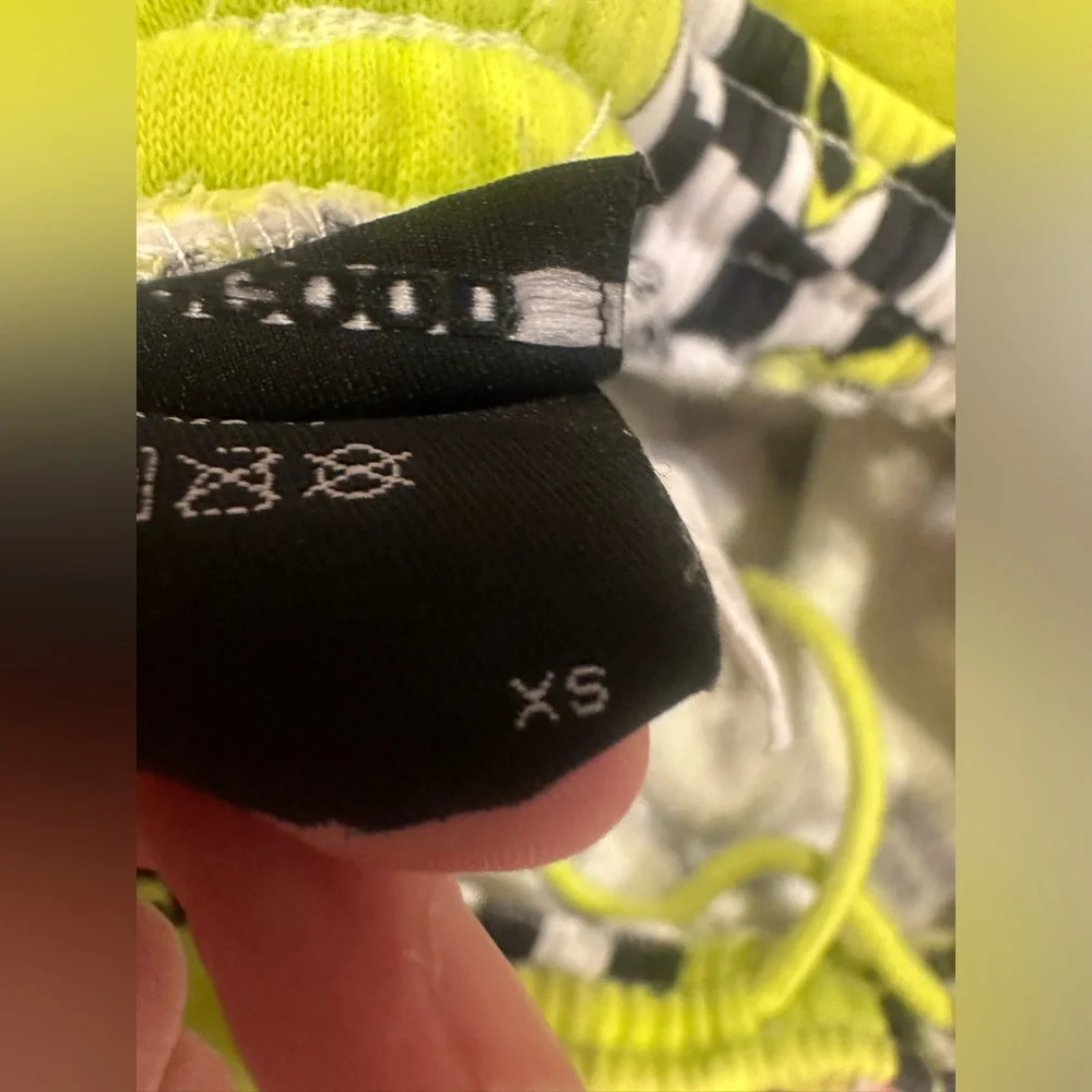 Dumbgood MTV Neon Green Checkered sweatpants - Picture 11 of 12